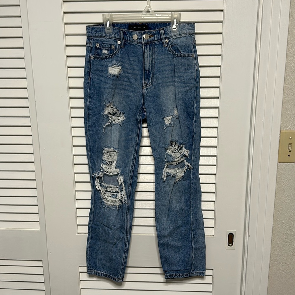 Aeropostale Torn mom jeans size 2